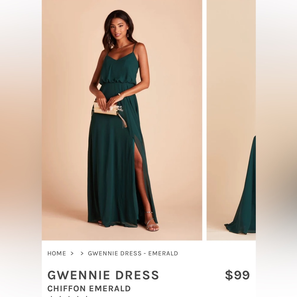 Birdy Grey Bridesmaid Dress - Gwennie. Emerald Green. Size Small. Worn once